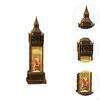 Christmas Clock Music Box Decoration Photography Props Desktop Figurine Lantern Ornament