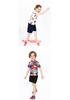 Kids' Sun Protection Two-Piece: Short Sleeve Casual Beachwear & Loose Pants for Boys & Girls