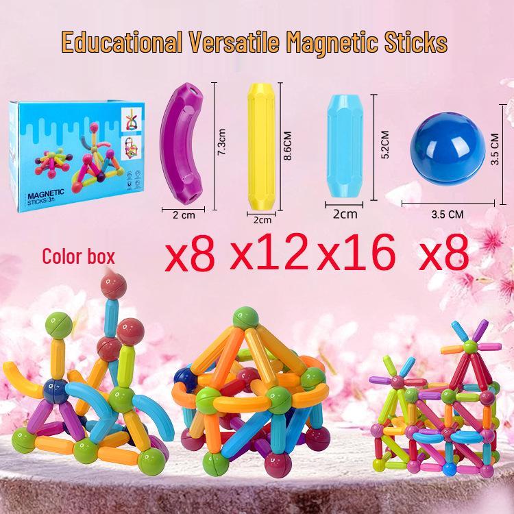 Magnetic Sticks Educational Toys: Large Particle Blocks for Early Childhood Learning and Assembly