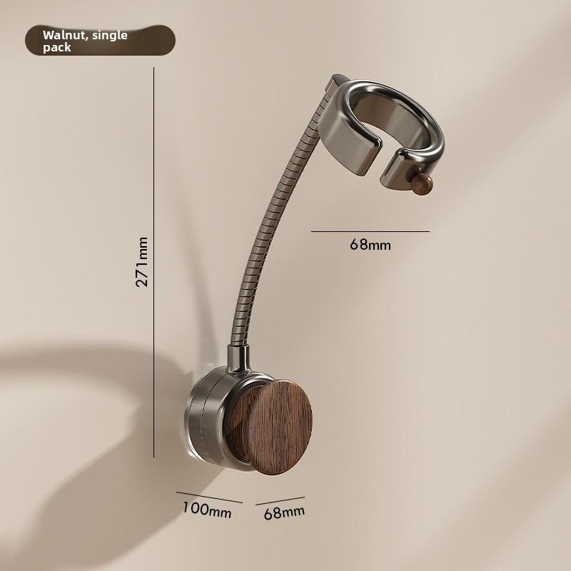 Suction Cup Hair Dryer Stand For Bathroom Storage Solutions Walnut