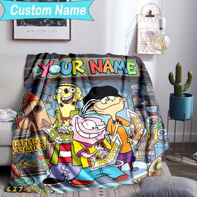 Custom Name Blanket Edd Eddy Adventure Blanket Bedding Blanket for Travel, Camping, Living Rooms, Offices, Sofas, Fan Christmas gift