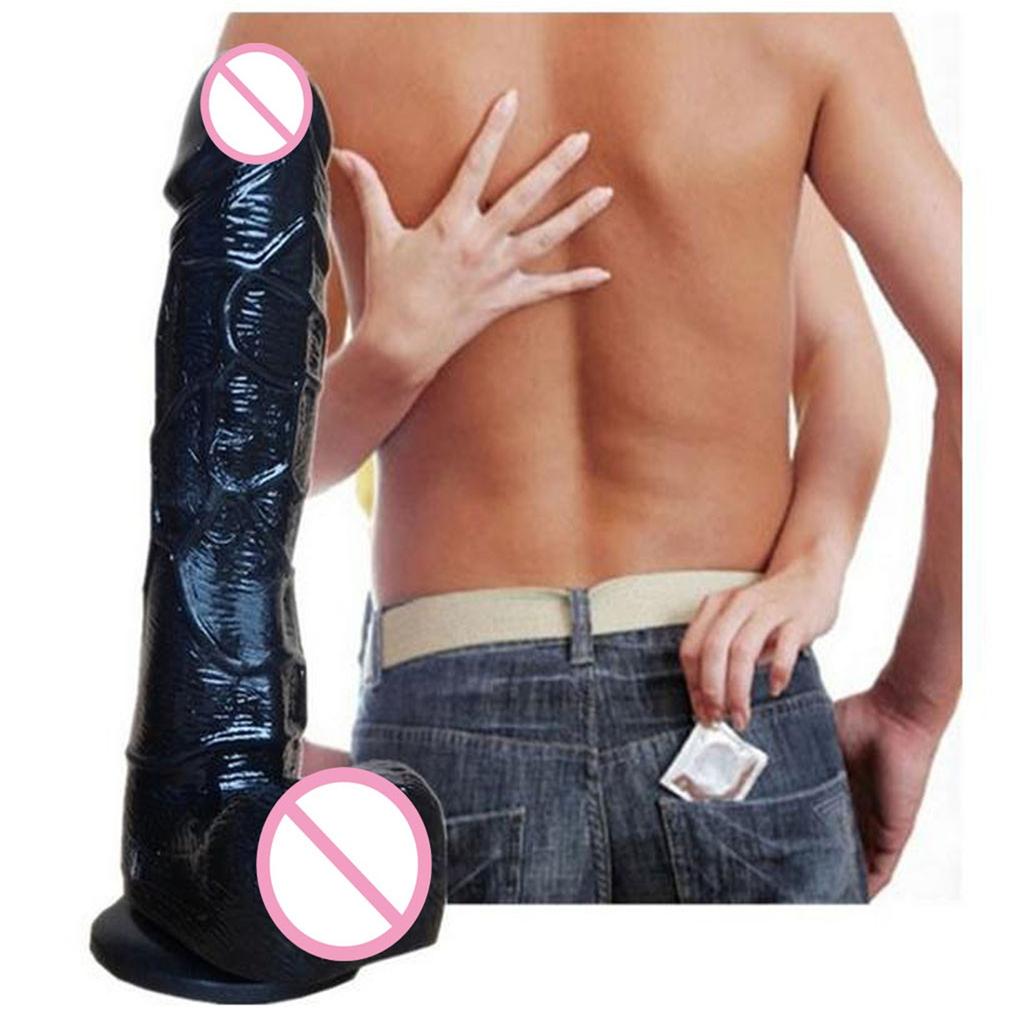 Toy Large Black Realistic Suction Cup G Massager