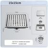 Stainless steel Floor Drains Tile Invisible Embedded Grid Shower Deodorant Floor Drain Kitchen Bathroom Hardware Fittings