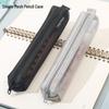 Clear Mesh Pencil Case: Portable Mini Square for Students' Exams and Stationery
