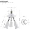1pcs White Holder Socket Splitter Lamp Base E27 Splitter 3 Heads Adjustable E27 To E27 Base LED Bulb Adapter Converter Lamp