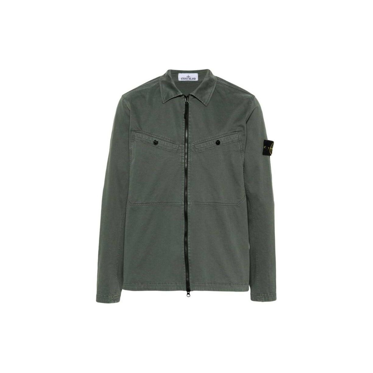 

STONE ISLAND Куртка мужская Ss24 Vintage Wash с двойным карманом, с эффектом старой обработки, с длинным рукавом, зеленая 801510104-V0159 XL