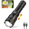 Powerful XHP70 Led Flashlights 5000LM Ultra Bright Tactical Light Emergency Spotlights Telescopic Zoom Light Built-in Battery