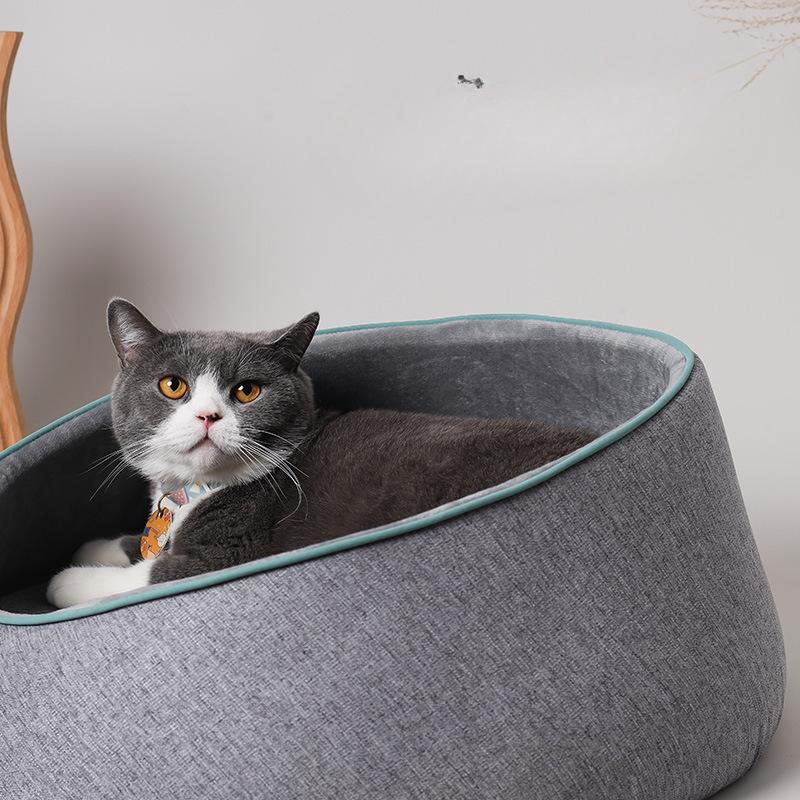 Round Open Cat House  Summer Dog House  Soft and Comfortable Cat House  Cat Bed, Pet Supplies Available for All Seasons