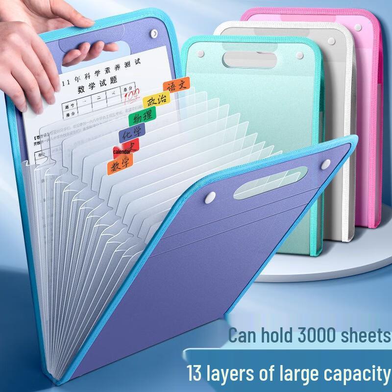 

Portable Multi-Layer Accordion File Organizer