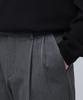 Musinsa Standard Heavyweight Fleece-Lined Real Wide Hidden Elastic Waist Slacks [Medium Gray]