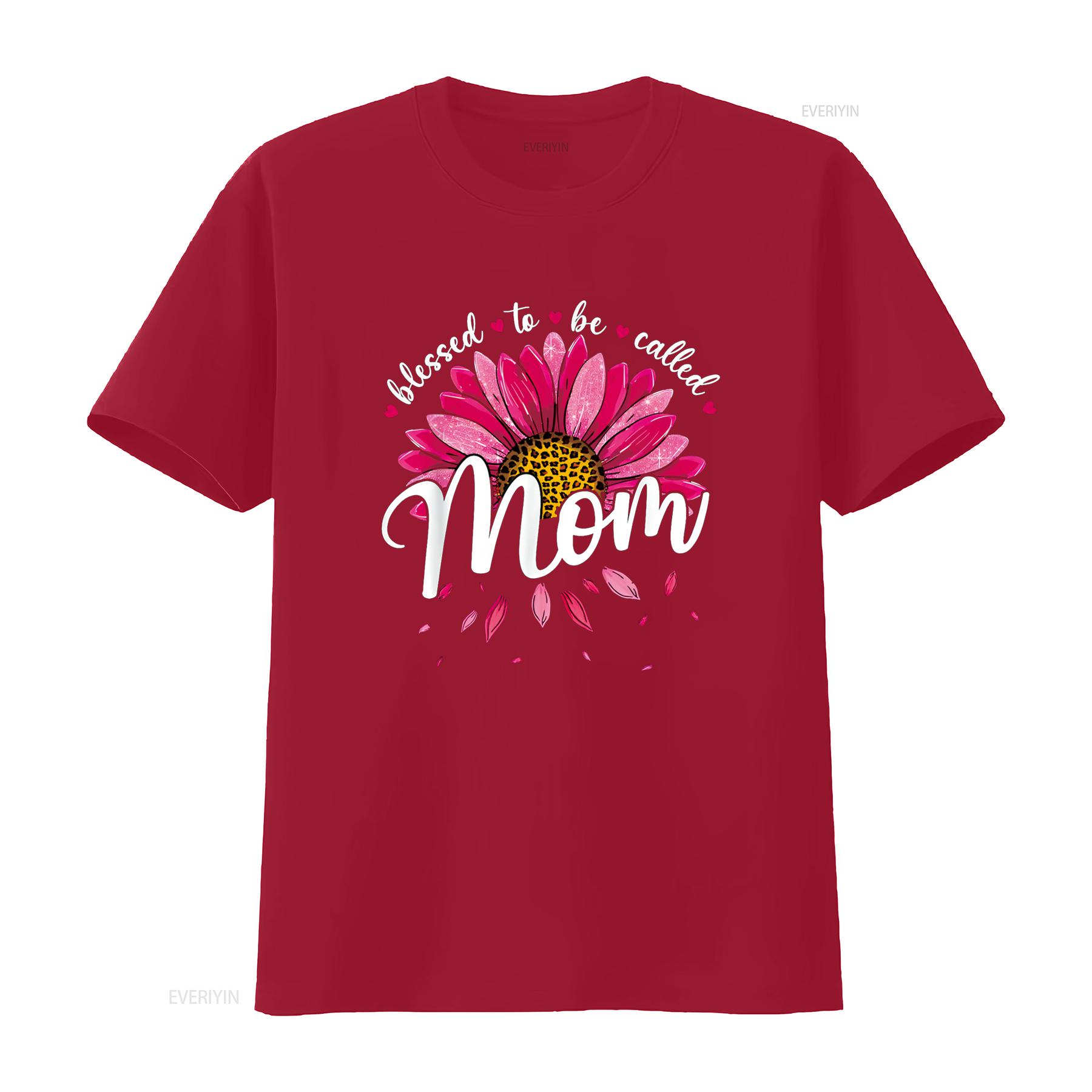

Blessed To Be Called Mom Cute Girls Women Mothers Day T Shirt vintage Washed homme Breathable Versatile Comfortable Unisex Soft S