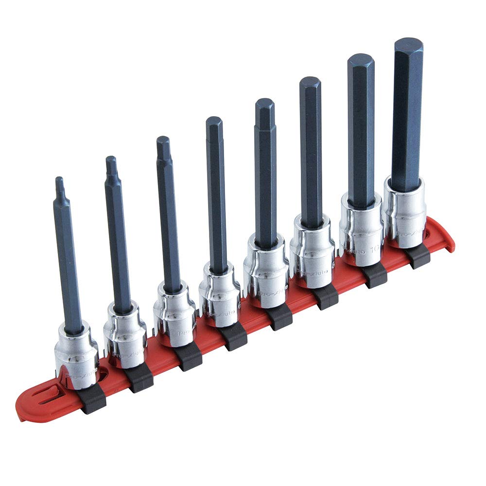 Long Hex Bit Socket Hanger Set Pro-Auto 3/8" Dr. (8 pieces) 113-32M