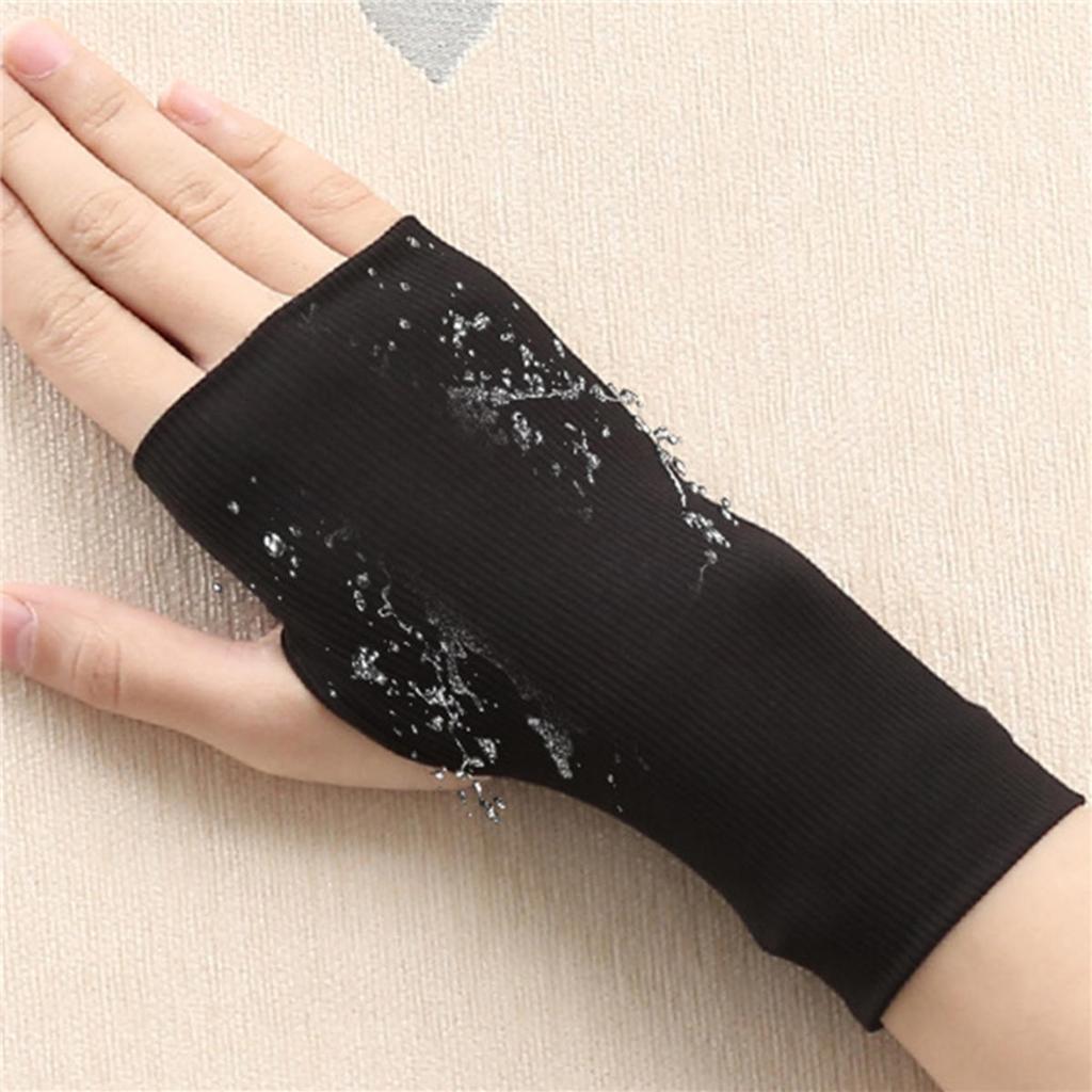 Summer Women's Sunscreen Half Finger Gloves Sun Protection Mittens Anti-UV Fingerless Mittens Thin Breathable Driving Gloves