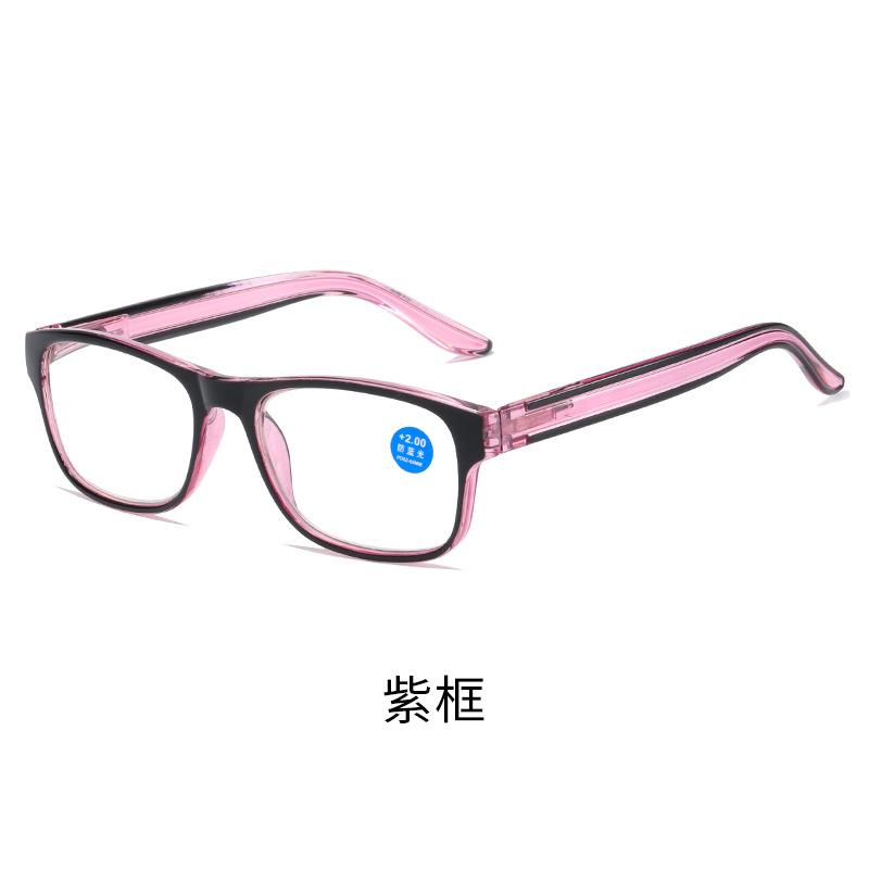 Anti Blue Light Reading Glasses Fashion Women Men Clear Sqaure Computer Presbyopic Eyeglasses Spring Legs Frame Eyewear