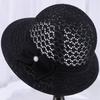 Hat Women's Basin Hat Sun Hat Crochet Hollow Sunscreen Mesh Breathable Cool Hat Sun Hat Spring and Summer