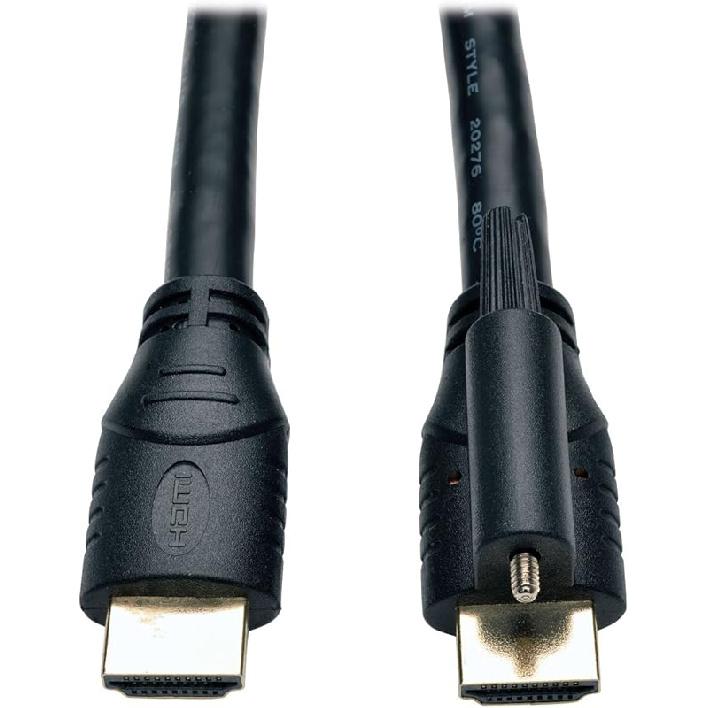 

HDMI-кабель Tripp Lite Eaton Series 4K, 6 футів, із замковим роз ємом для запобігання від єднанням, 4K@30 Гц або 1080p@60 Гц, золоті контакти, сумісний з 6-ft.