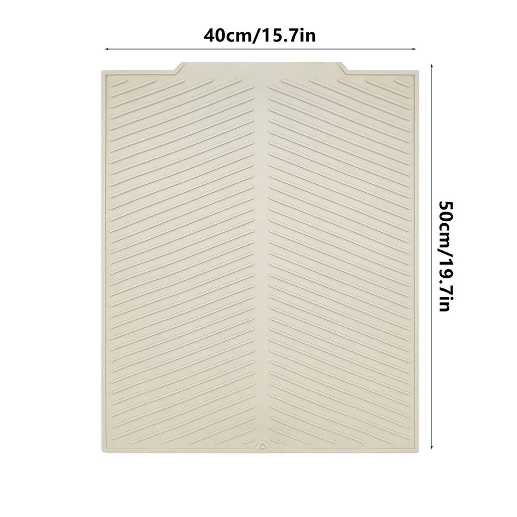 Food Grade Silicone Water Filter Pad Dish Fruit Vegetable Drain Drying Mat Non-slip Tableware Mat Heat-Resistant Kitchen Tool