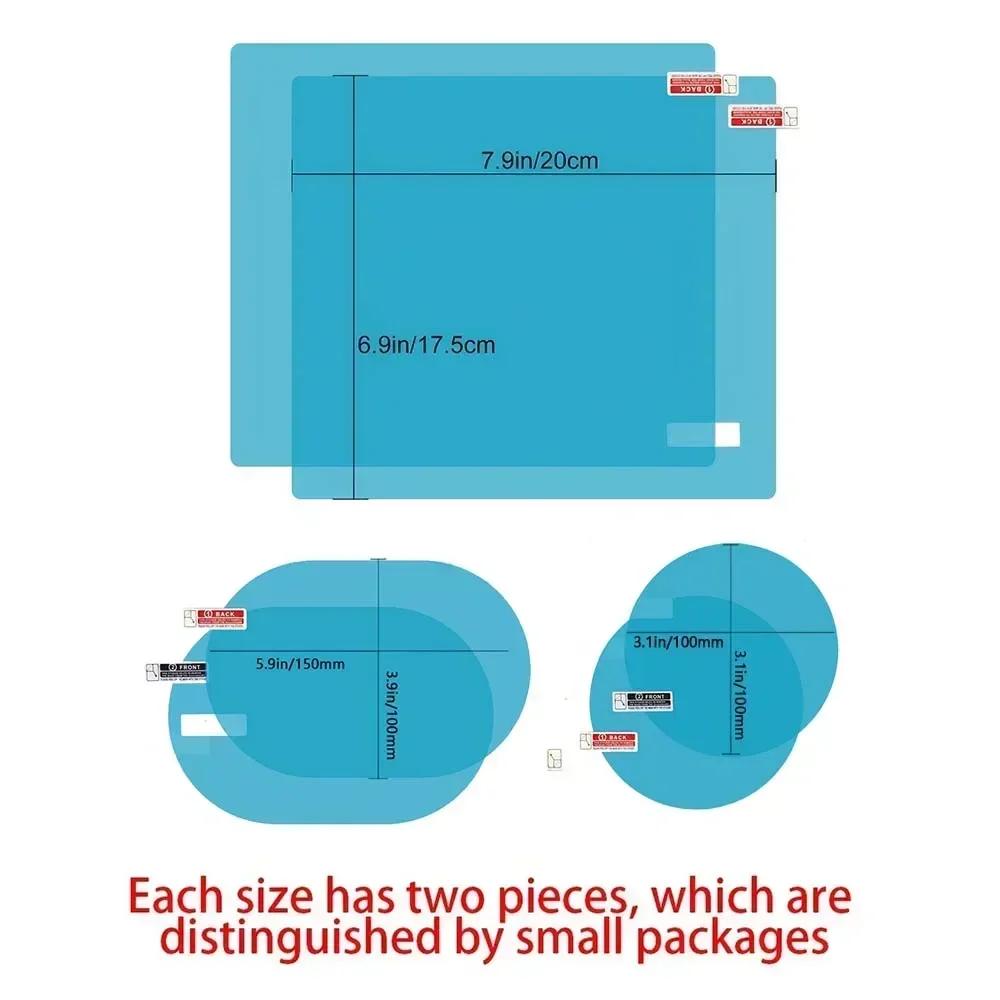 Car Rearview Mirror Film Side Window Rainproof Clear Film 2 Pcs Anti Fog Window Mirror Protective Film Sticker Car Accessories