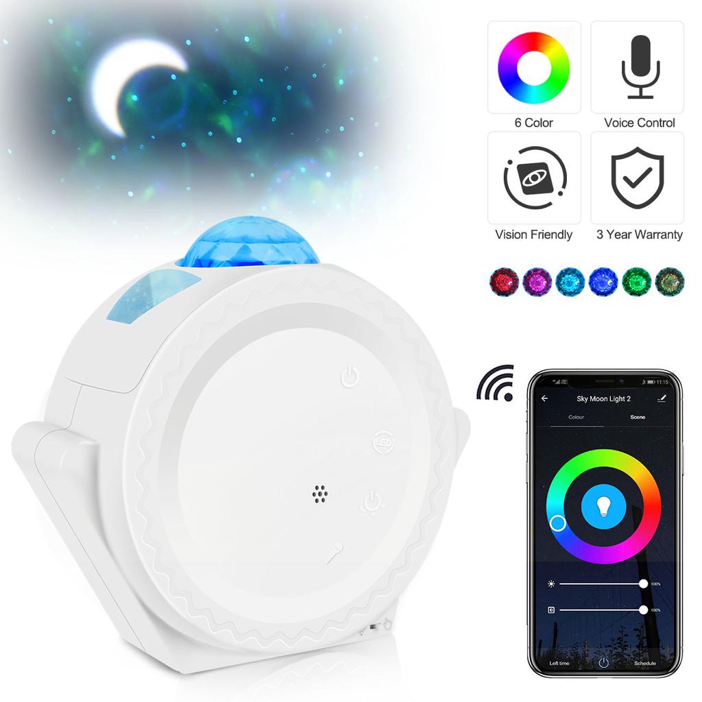 Lampada a luce notturna per proiettore a onde oceaniche, lettore musicale a 8 colori che cambiano il colore Proiettore di luce notturna con telecomando Timer impostazione Mostra luce per bambini