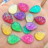 20pcs 11.5*17mm Natural Ore Style Flat Back Resin Rhinestones Cabochons For Bracelet Earrings Accessories -HA77