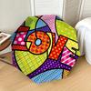 1pc Love Colorful Automatic Opening and Closing Umbrella, High-quality Compact Travel Umbrella, Lightweight and Portable C1125138