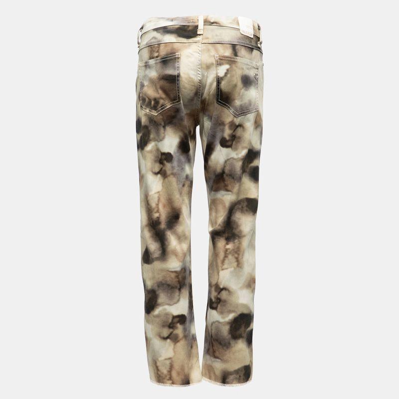 Women's Cotton Trousers with Watercolor Print PLEASE