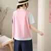 DIMANAF 2026 Plus Size Summer Women T-Shirts Casual Lady Tops Tunic Shirt Spliced Oversize Loose Tees Cotton