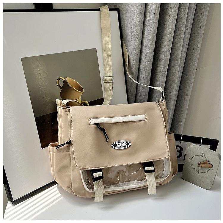 Daily Versatile Large Capacity Class Mailman Shoulder Bag Cute College Style Girl Japanese Campus Crossbody Bag