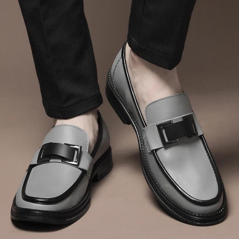 Mens Shoes Leather Male Men's Men Oxford Dress Shoes for Men Luxury Designer Loafers Platform Men Leather Man Shoes