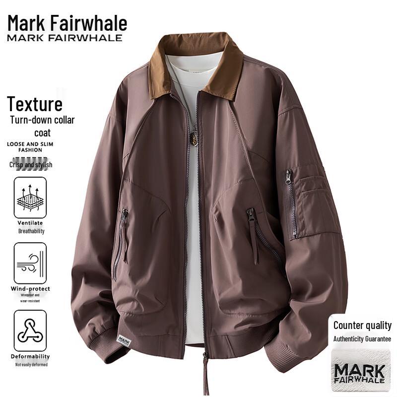

Mark Fairwhale Men s Textured Lapel Windproof Jacket 3XL
