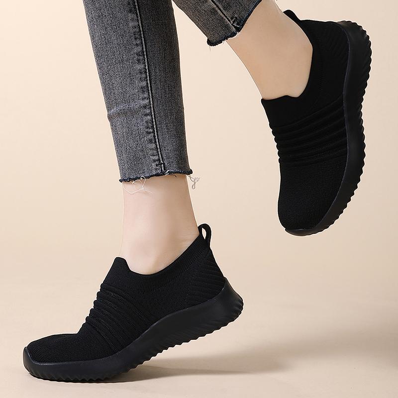 Fashion Women's Casual Shoes Lightweight Platform Sneaker Soft Sole Mesh Breathable Walking Comfortable Casual Single Shoe Large Size