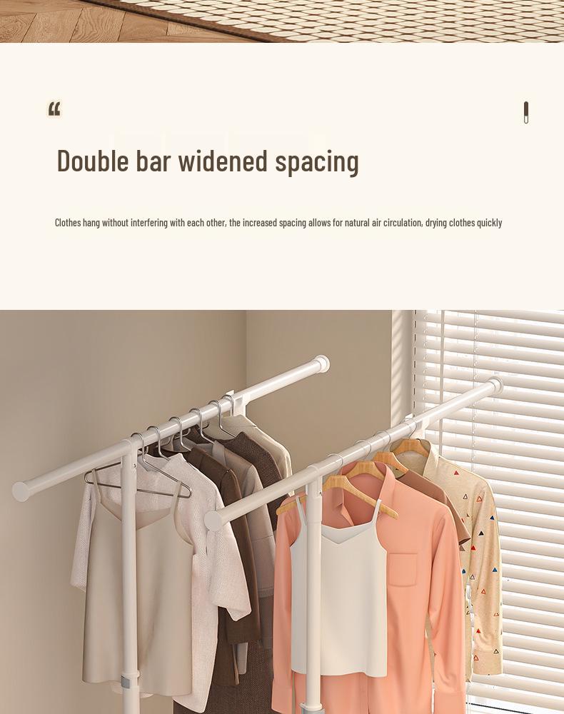 Collapsible Indoor Clothes Drying Rack for Bedroom or Balcony