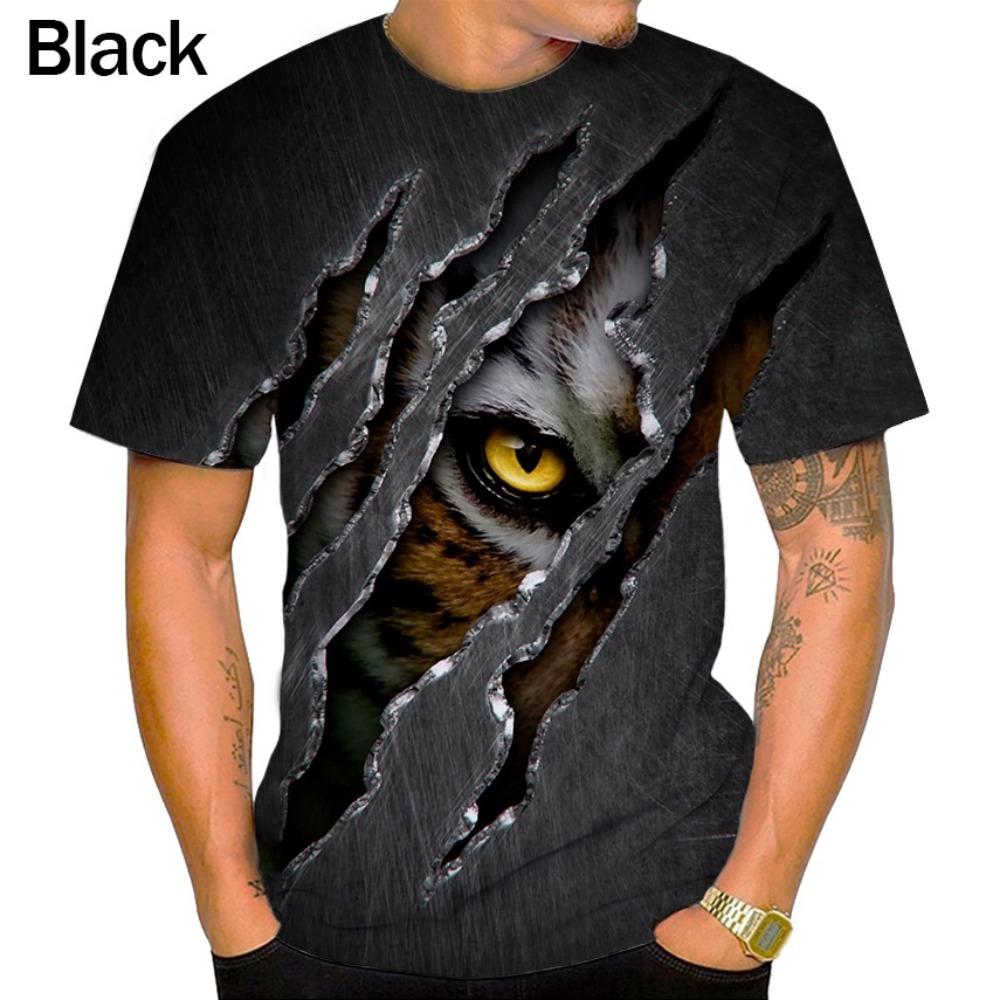 New Fashion Men's 3d Printing Summer T Shirt Animal Tops Tees
