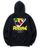 8 Balls Peaceful Graphic Hoodie - Navy