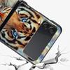 Z Flip 4 Telefon Fall für Samsung Galaxy Z Flip 3 5G ZFlip3 Flip3 zflip Flip4 Schwarz Harte PC Abdeckung Tiger Lion Leopard Shell Coque