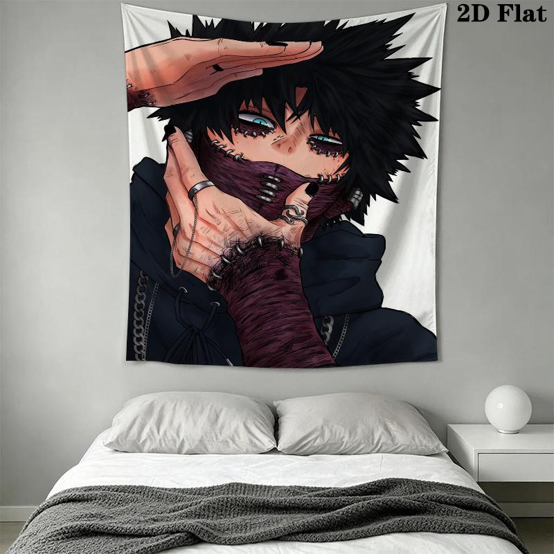 My Hero Academia Wall Tapestry Aesthetic Wall Hanging Printed Fabric Blanket Decorative Tapestries for Bedroom Living Room Home Decor