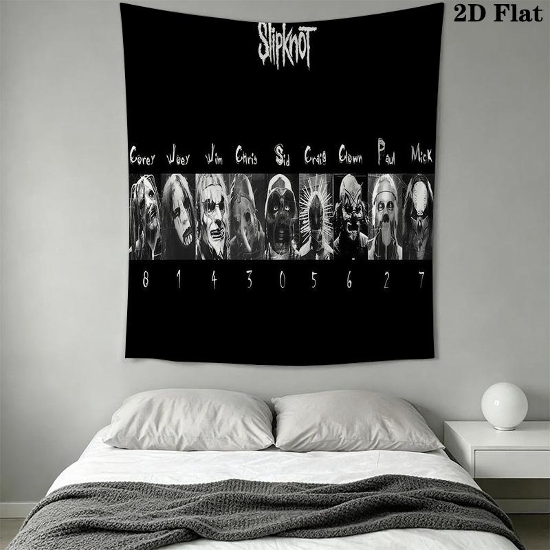 Slipknot Band Logo Tapestry Tapestry Wallmounted Fashion Print Soft Wall Covering Decoration Work Of Art