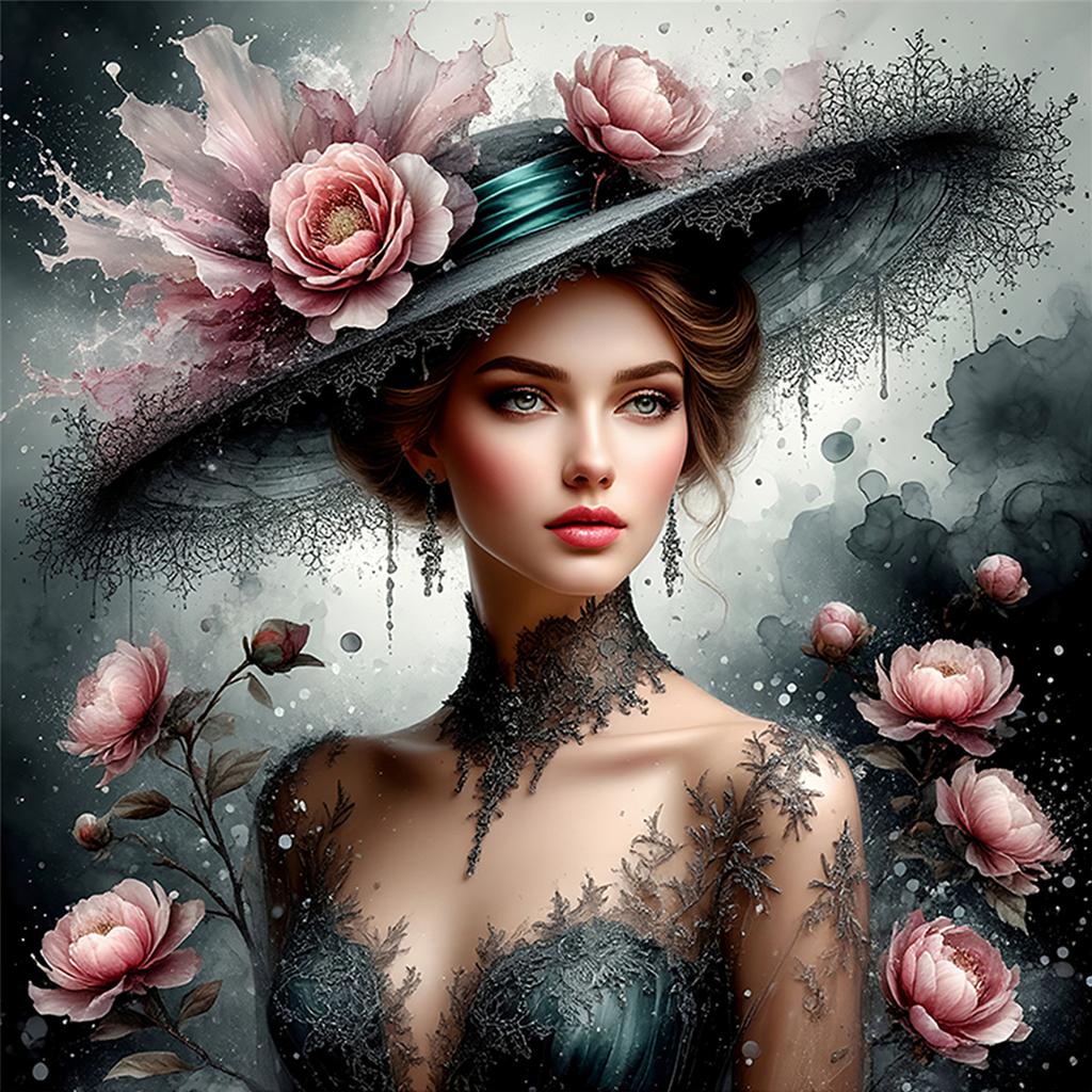 Elegant Beauty Full DIY 5D Round Drill Diamond Art Kits for Adults Home Decor Diamond Dots Paintings Picture Arts Craft 40x40cm