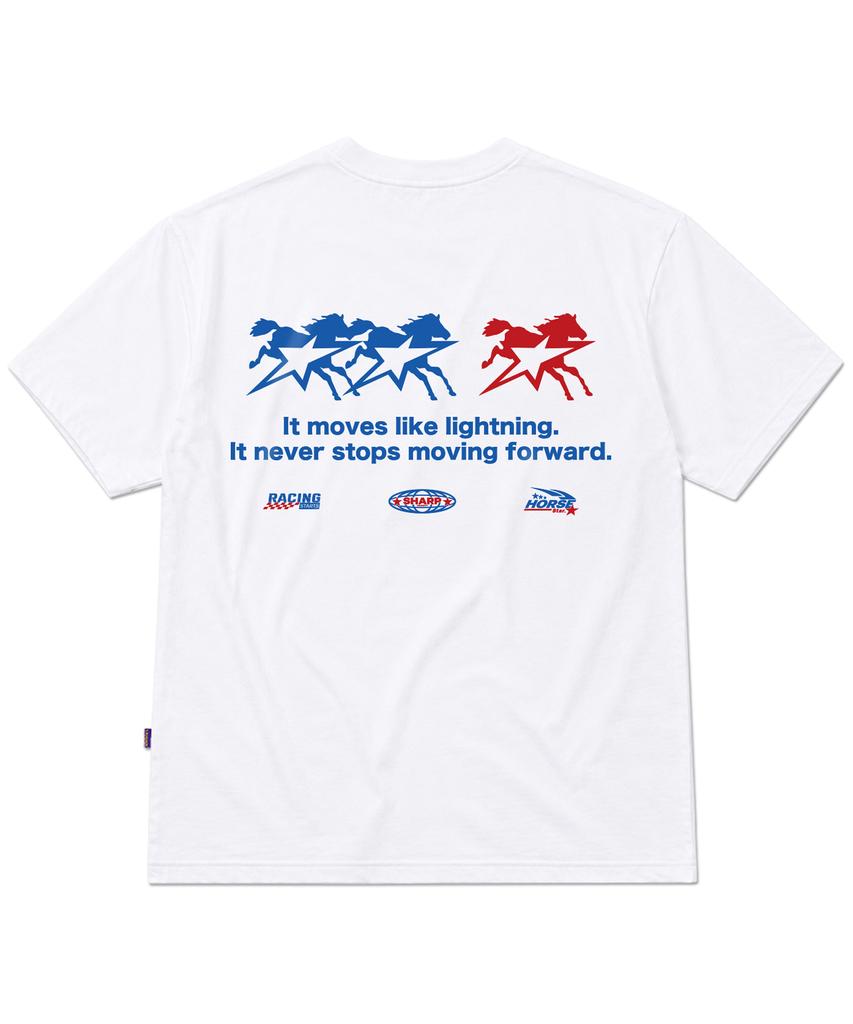 LAUGHER Horse Star T-Shirt - White