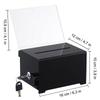 Transparent Acrylic Donation Box Multipurpose Storage Container Portable Suggestion Box With Lock Minimalist Donation Box