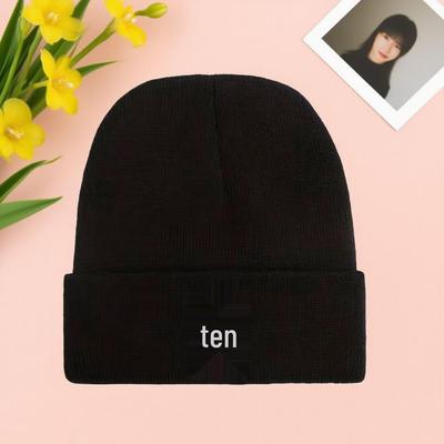 Versatile Knitted Acrylic Embroidery Hat for Men and Women - Autumn/Winter Hip-Hop Cold-Proof