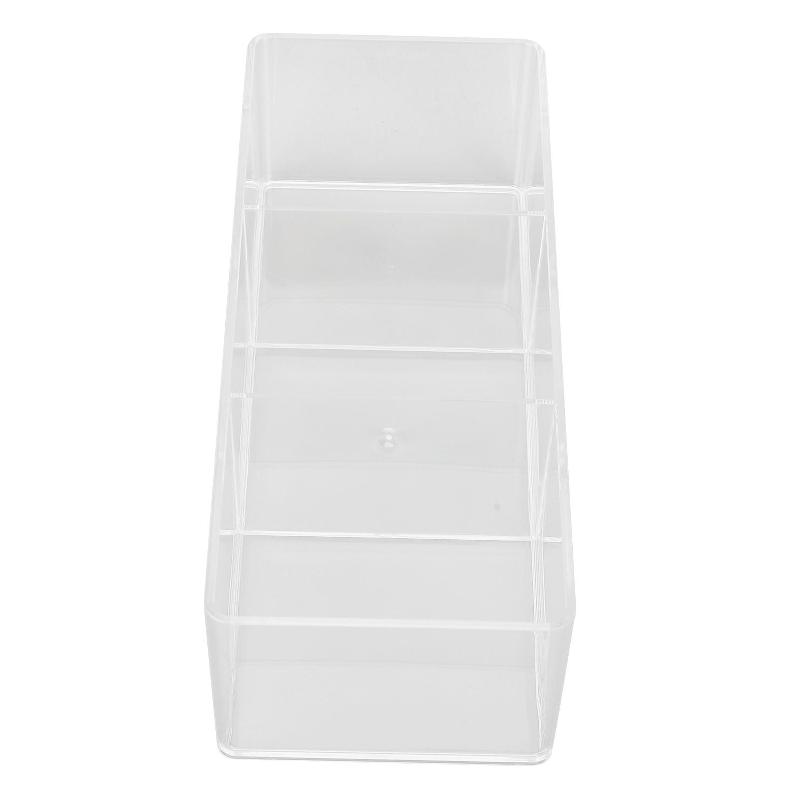 

Nail Tip Box 3 Compartment Storage Case Container Transparent Open Design for Tool