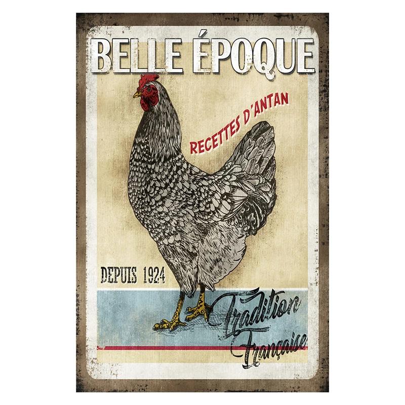 Chicken Rooster Hen Coop Egg Retro Vintage Metal Plate Decoration Wall Home Decor Tin Metal Sign Poster For Farmer New Year