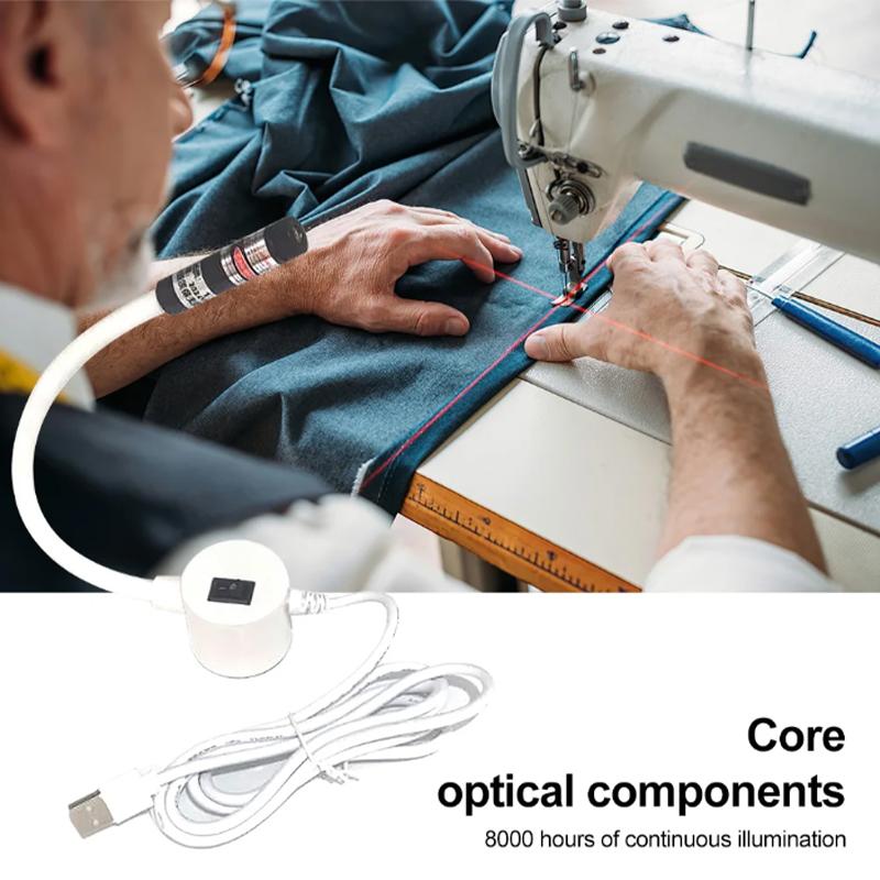 Červené/Zelené Laserové Polohovací Světlo Přenosné Magnetické Polohovací Světlo na Quilting Linka/Kříž/Bod USB Pracovní Světlo Příslušenství k Šicímu Stroji