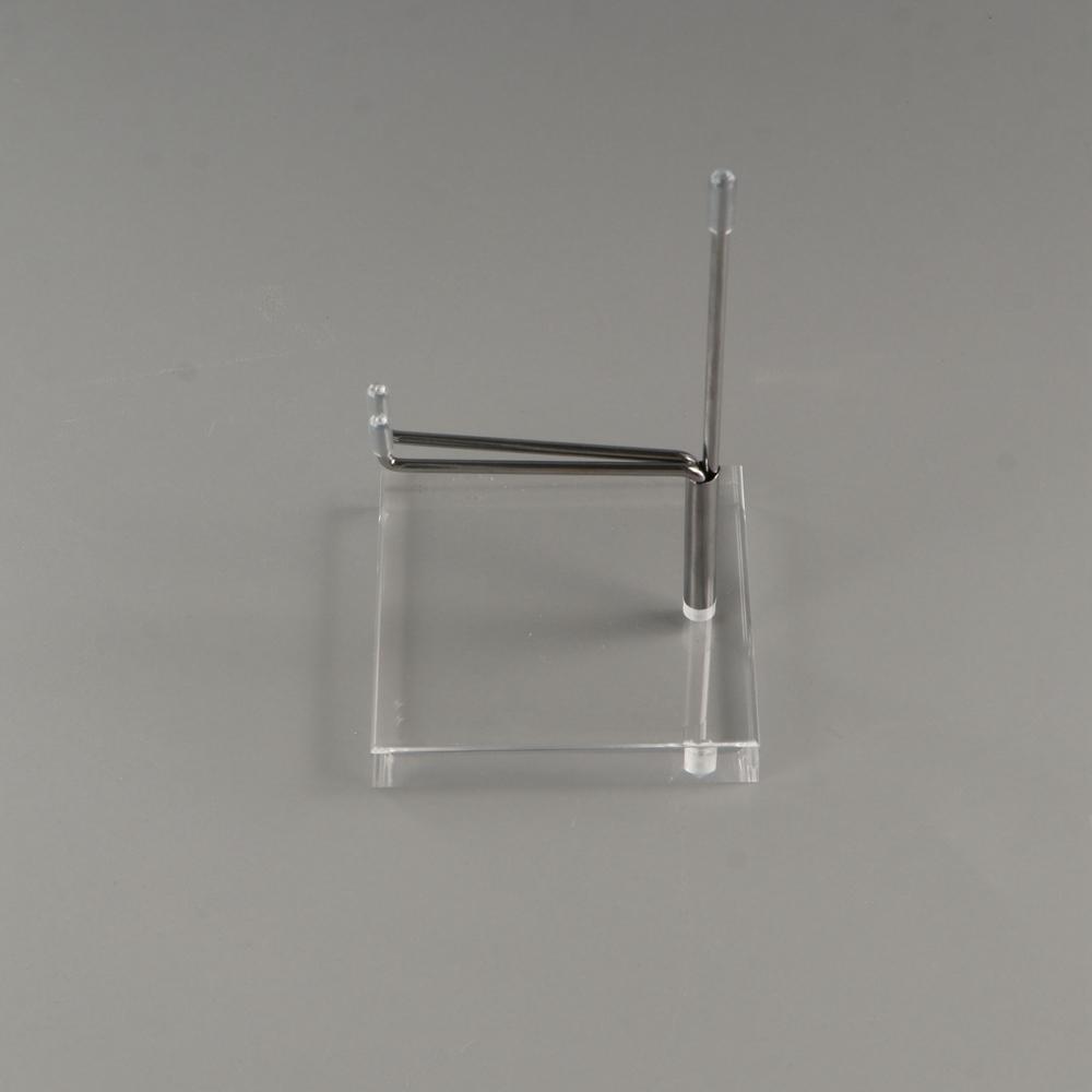 Round/Square Base Metal Arms Crystal Holder Soft Rubber Case Metal Mineral Rack Shop