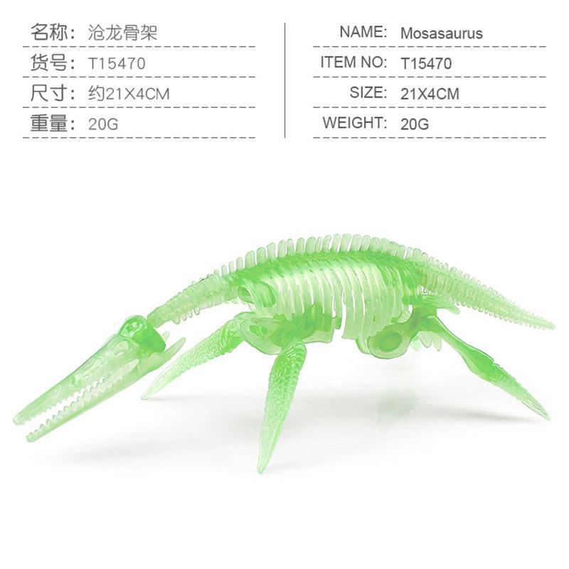 Archäologische Ausgrabung von Dinosaurierskelett-Fossilien, Leuchtendes Skelett, Tyrannosaurus, Morinda, Mosasaurus, Zusammenbaubare Verzierungs-Spielzeuge