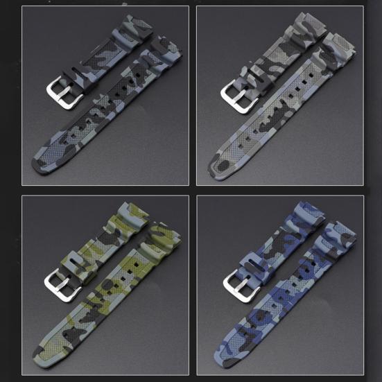 Watch Strap Sweat-proof Wear-resistant Waterproof Breathable Non-fading Durable Soft Camouflage Print Wristwatch Band