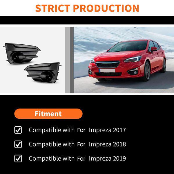 1 Pair Fog Light Covers for 17-19 Subaru Impreza (57731FL20A, 57731FL21A)