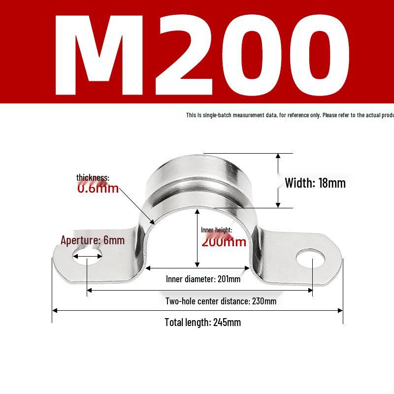 304 Stainless Steel Thickened U-Shaped Pipe Buckle Clamp for Hose and Water Pipes
