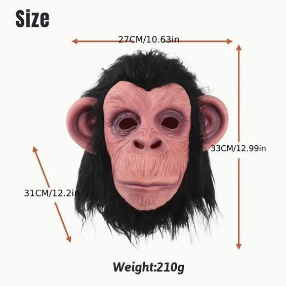 Trendy Big-Eared Monkey Mask for Halloween Photoshoots, Funny Animal Monkey Headgear, Can Be Labeled, Passed Quality Inspection Big-eared monkey mask